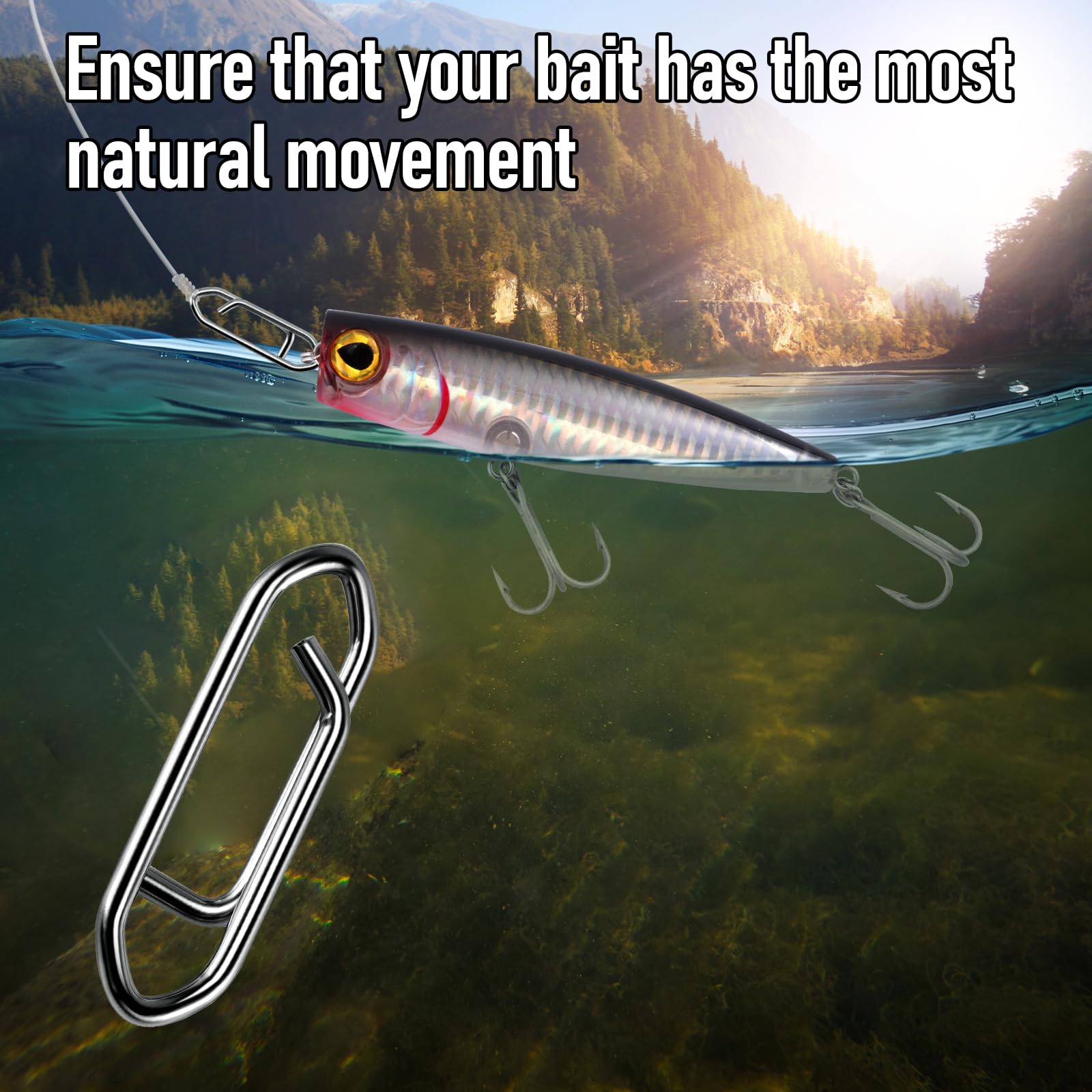 Fishing Power Clips - 50 Pack Stainless Steel -6