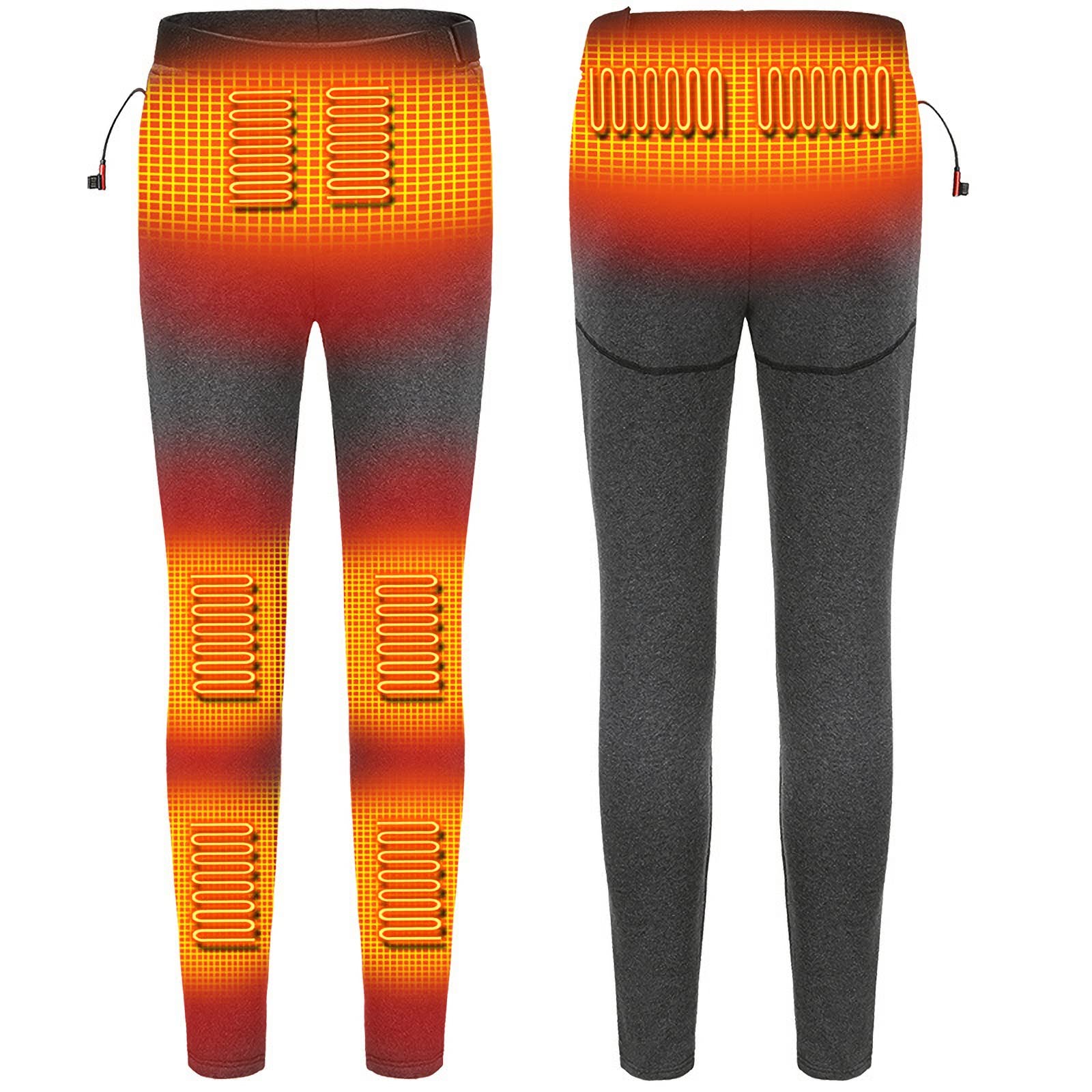 scosao Hombre Pantalones Calefactable Recargable Calefacción Pantalones, Invierno Térmico Base Layer Leggings Mallas con Calentador de 3 Zonas y 3 Temperaturas para Moto, Caza, Esquí
