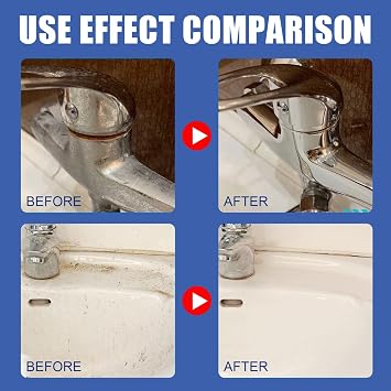 Bathroom Descaler Foam Cleaner Spray, Fast-Acting Powerful Stubborn Stains & Limescale Remover, All-Purpose Bubble Foam Cleaner for Bathroom, Toilet, Shower, Glass, Sink and More (1)