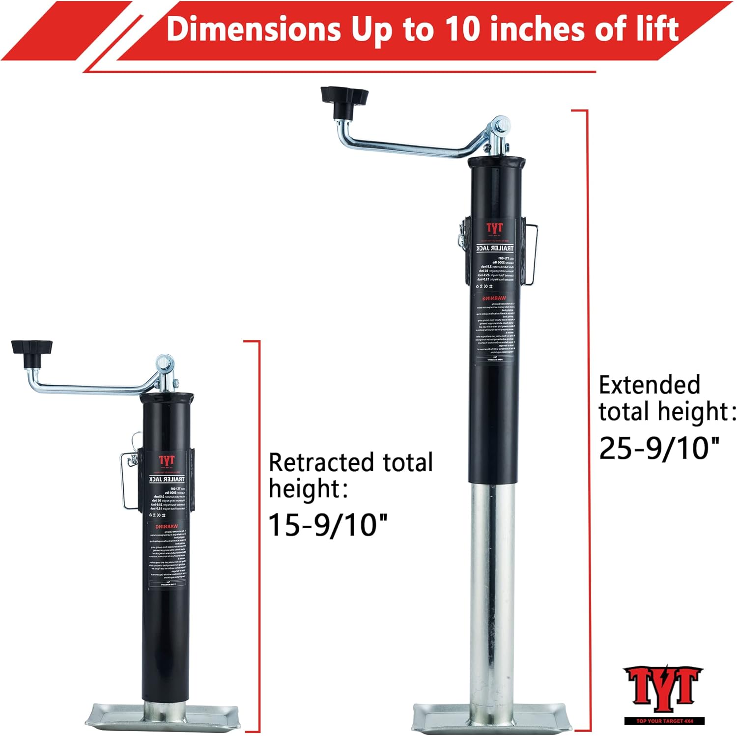 Buy TYT 5000 lbs Trailer Jack, PipeMount WeldOn Swivel Trailer Jack