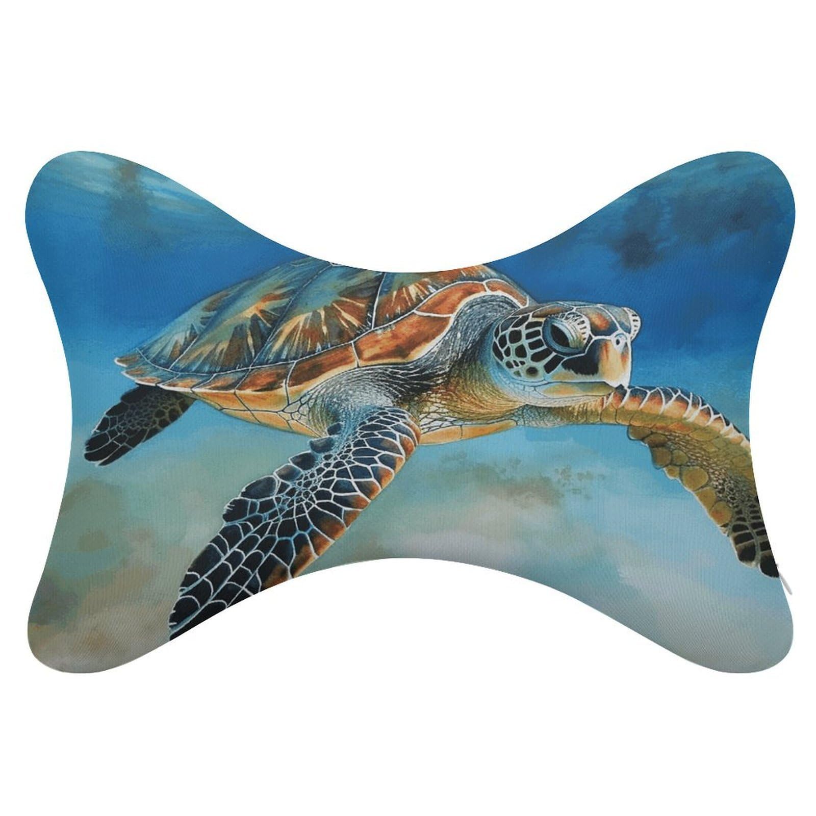 Adfgyerh Style Sea Turtle3 Pillow ，Memory Foam Pillow Core，Cushion,Provide Neck Support，Car Pillows For Travel Car Seats And Home Offices.