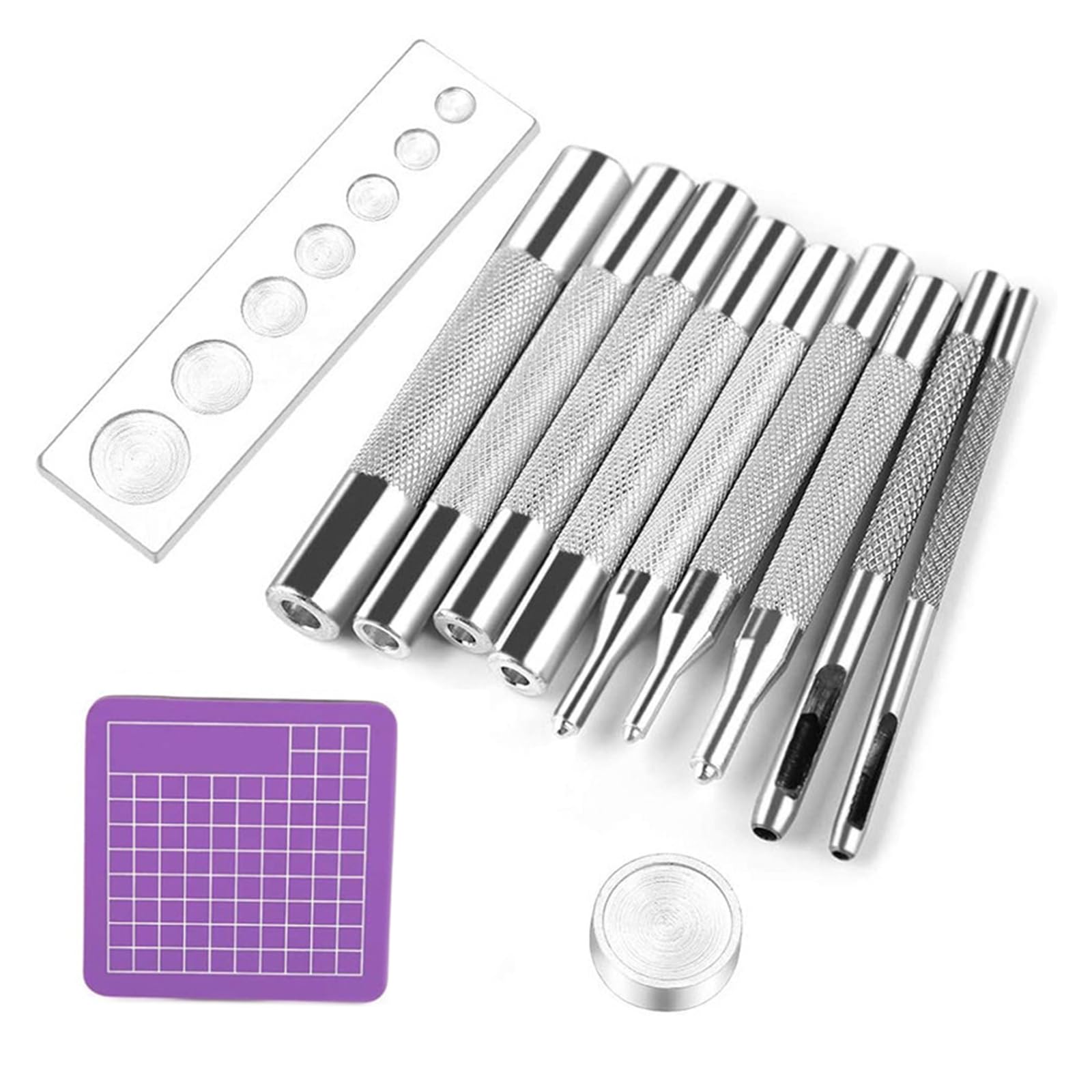 Tsophreniq Press Studs Fixing Tool Kits Press Studs Fixing Kits for Sewing, Leather, and Clothing Repair Leathercraft Installation Set