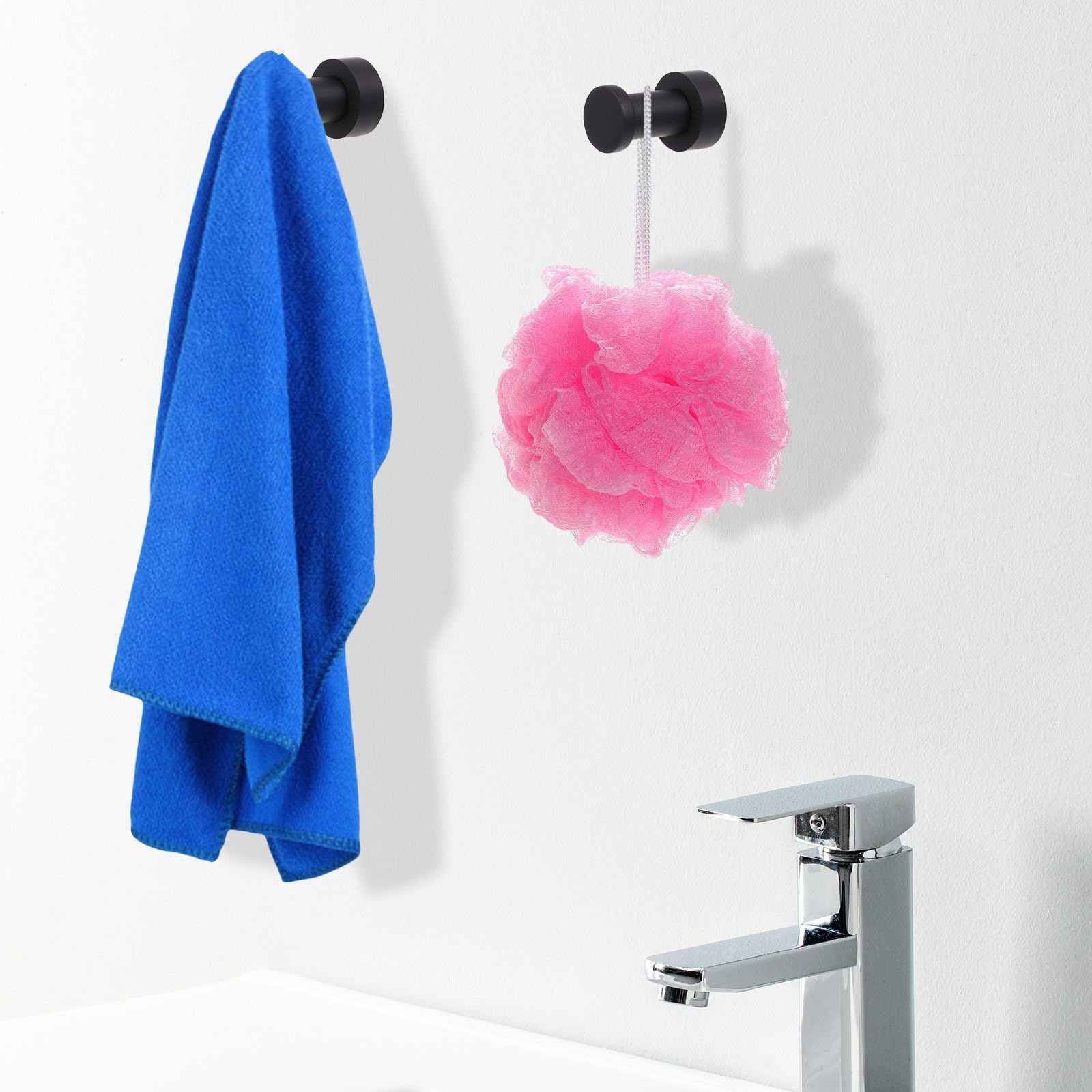 4piezas Ganchos De Toalla Redondos De Latón Para Baño y Duchas Soporte Práctico Para Puertas y Paredes Diseño Duradero y Estable Para Ropa y Accesorios