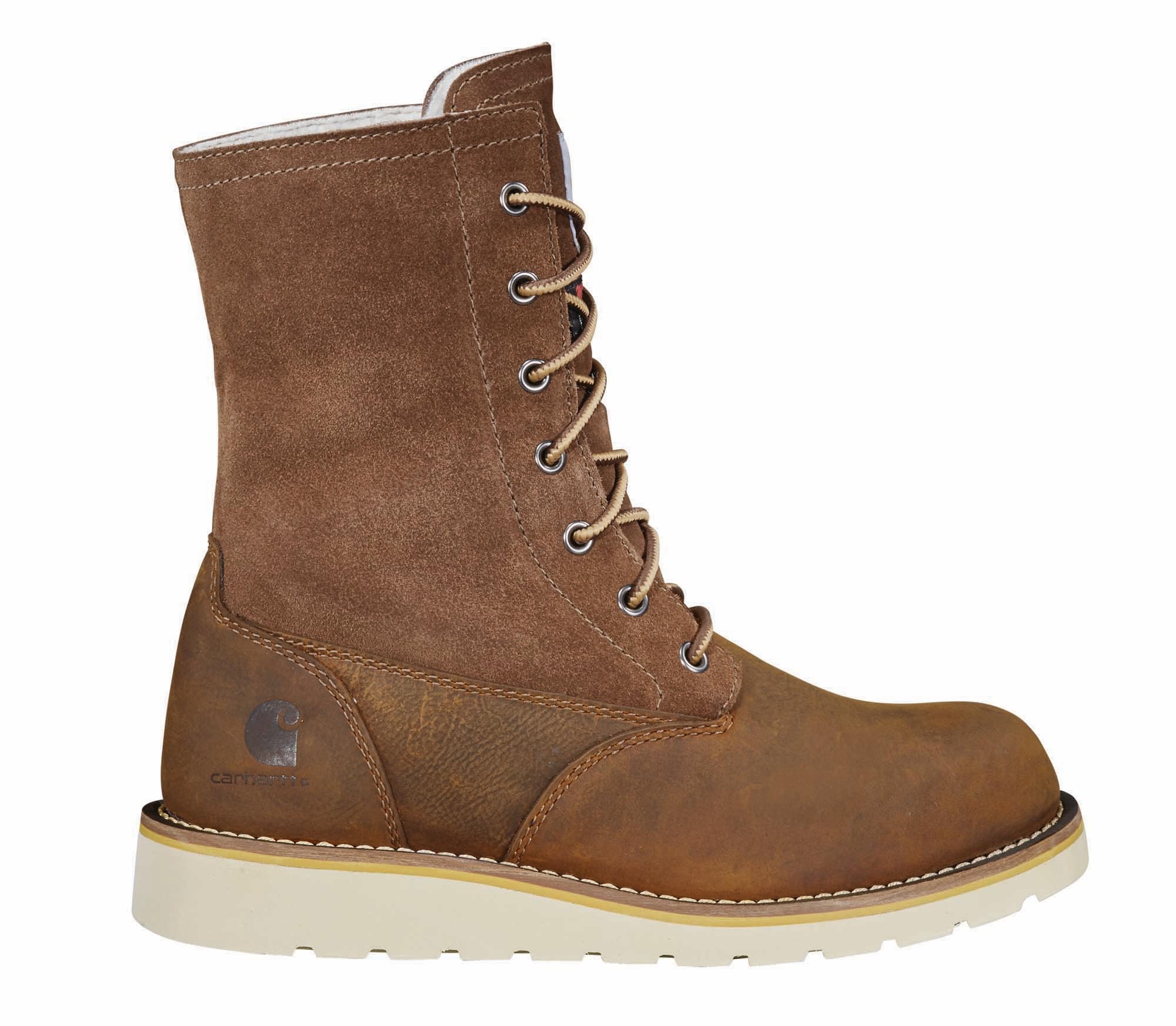 Carhartt Women's Waterproof Sherpa Lined Fold Down Winter Wedge Boot