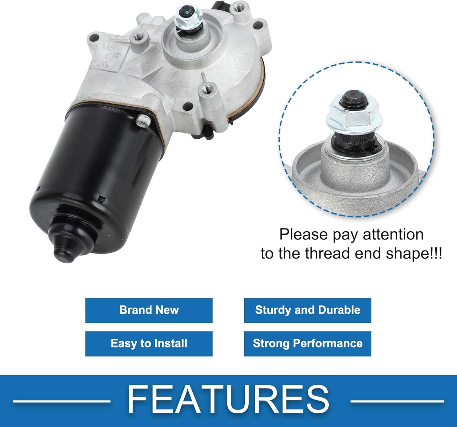 Front Windshield Wiper Motor No.15846942/25923882 Windscreen Wiper Motor Replacement for Chevrolet Silverado 1500 2500 3500 07-18 for Chevrolet Suburban 1500 2500 07-13 5 Pin