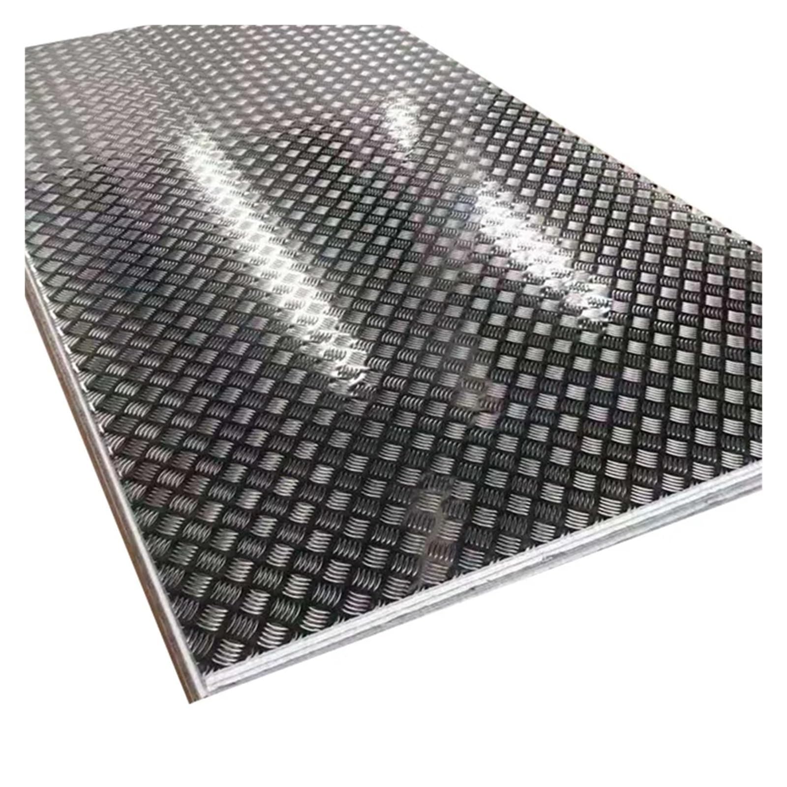 Aluminiowa płyta bieżnika, w kratkę, grubość 2 mm, 400 x 500 mm, antypoślizgowa blacha prętowa na schody, flo, do zastosowań przemysłowych, 1 sztuka