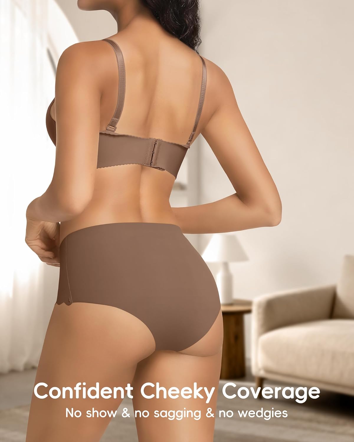 Seamless Underwear for Women No Show No Panty Line Womens Panties High Waisted Ladies Comfortable Briefs 5 Pack - Image 6