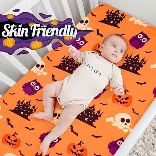 Miniatura 9 de UOMNY Sábana bajera ajustable para cuna para niñas, para colchones estándar de cuna, transpirable, 28 x 52 pulgadas, color rosa