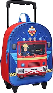 Sam 900-9448 - Mochila con ruedas (31 cm), color azul y rojo, rojo, 31 x 25 x 12 cm, Carrito para rodar y transportar