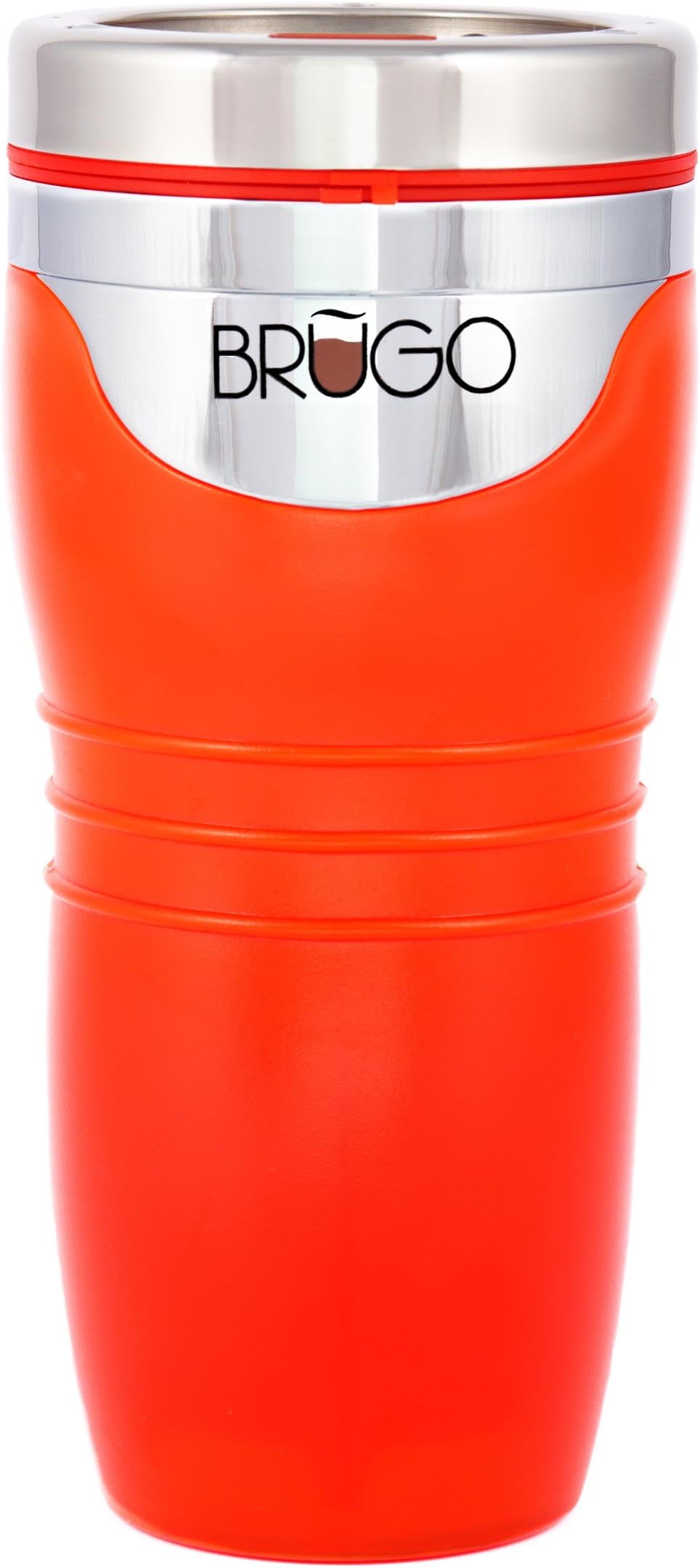 BRUGO 2nd Generation Leakproof Travel Mug with Built-in Temperature Control Chamber, Slice Orange