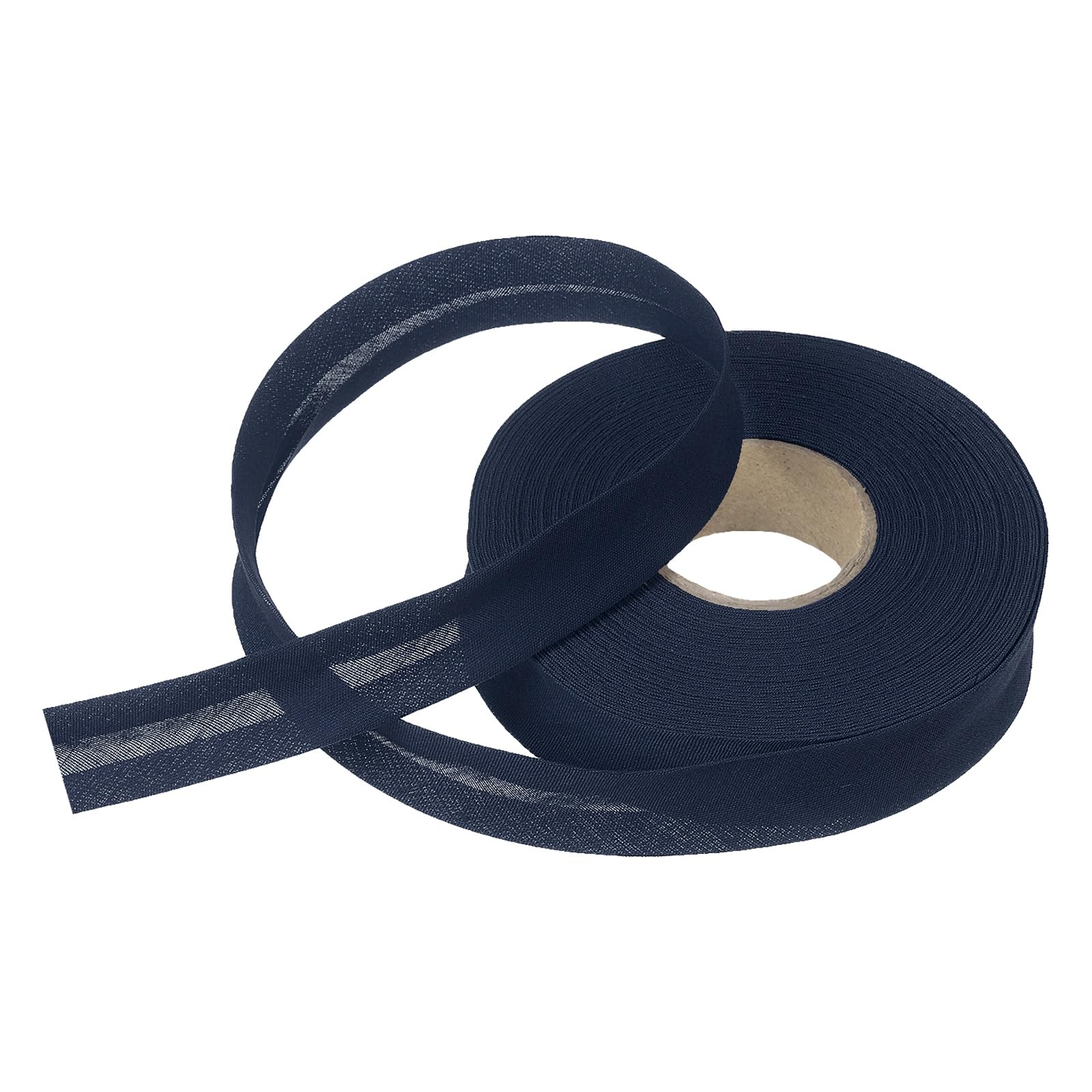 sourcing map 3/4 Inch Single Fold Bias Tape Polyester Continuous Bulk Bias Tape for Sewing,Seaming Quilting Hemming Binding Crafts (Navy Blue 15 Yards)