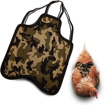 Hen Apron/Saddle, Double Strap, Large, Butterfly Camouflage