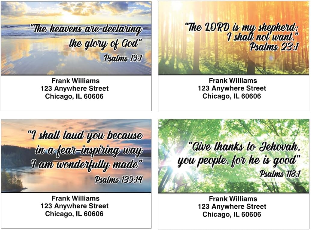 Inspirational Psalms Address Labels