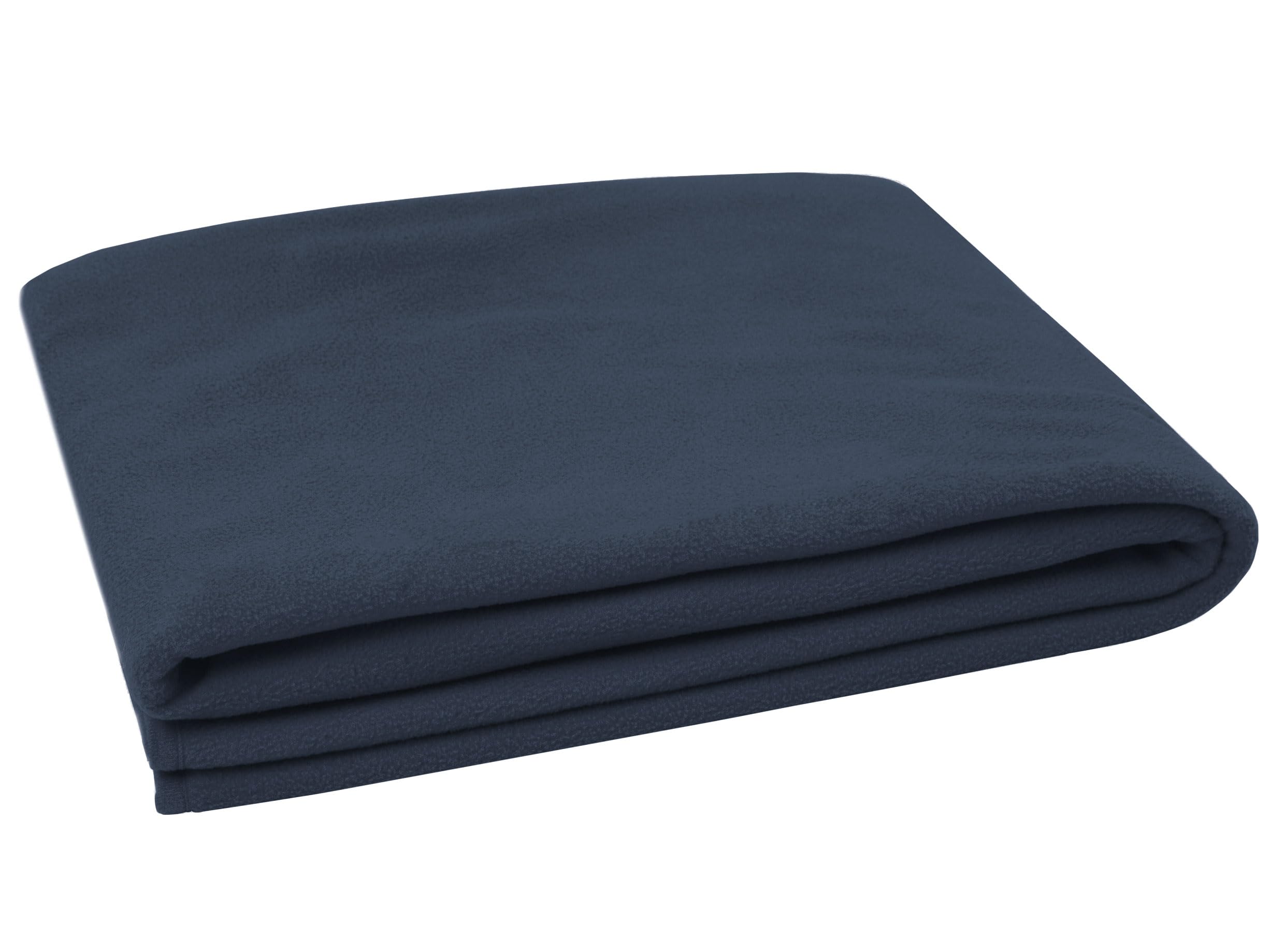 ZOLLNER Cuddly Blanket, 130 x 170 cm, Fleece, Microfibre, Dark Blue
