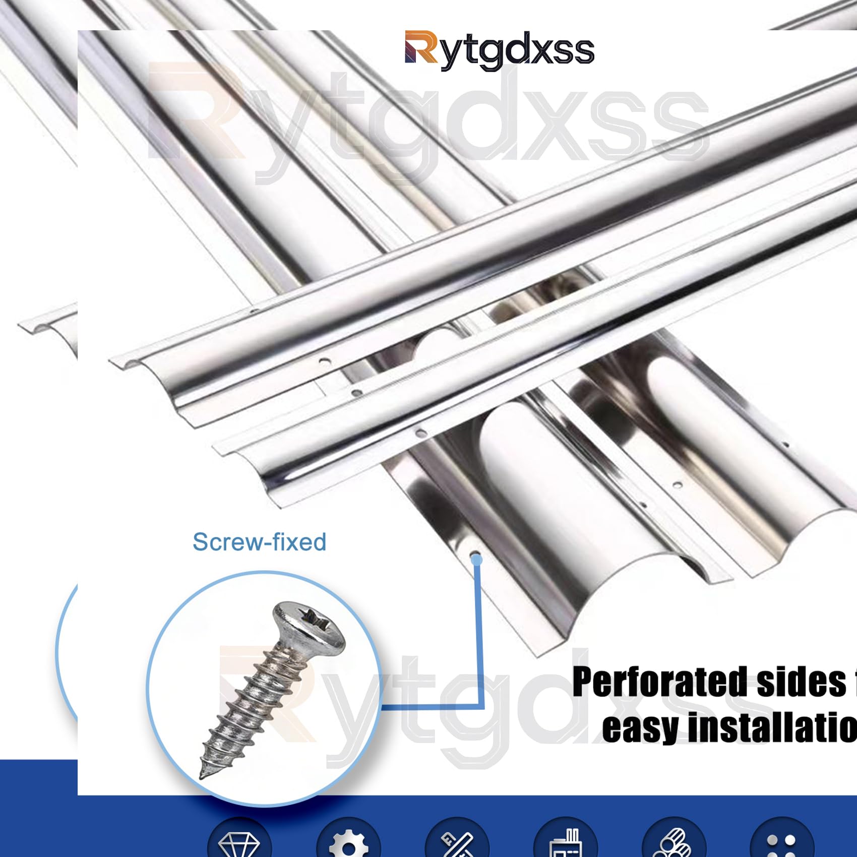 Passacavi Canalina Parafili In Acciaio Inox,Copricavo Metallico Argento Semitondo 1M,Passacavi Per Soffitto,Angolo,Pavimento,Installazione Forata Versatile Resistente-Outer width 53mm(9PCS)