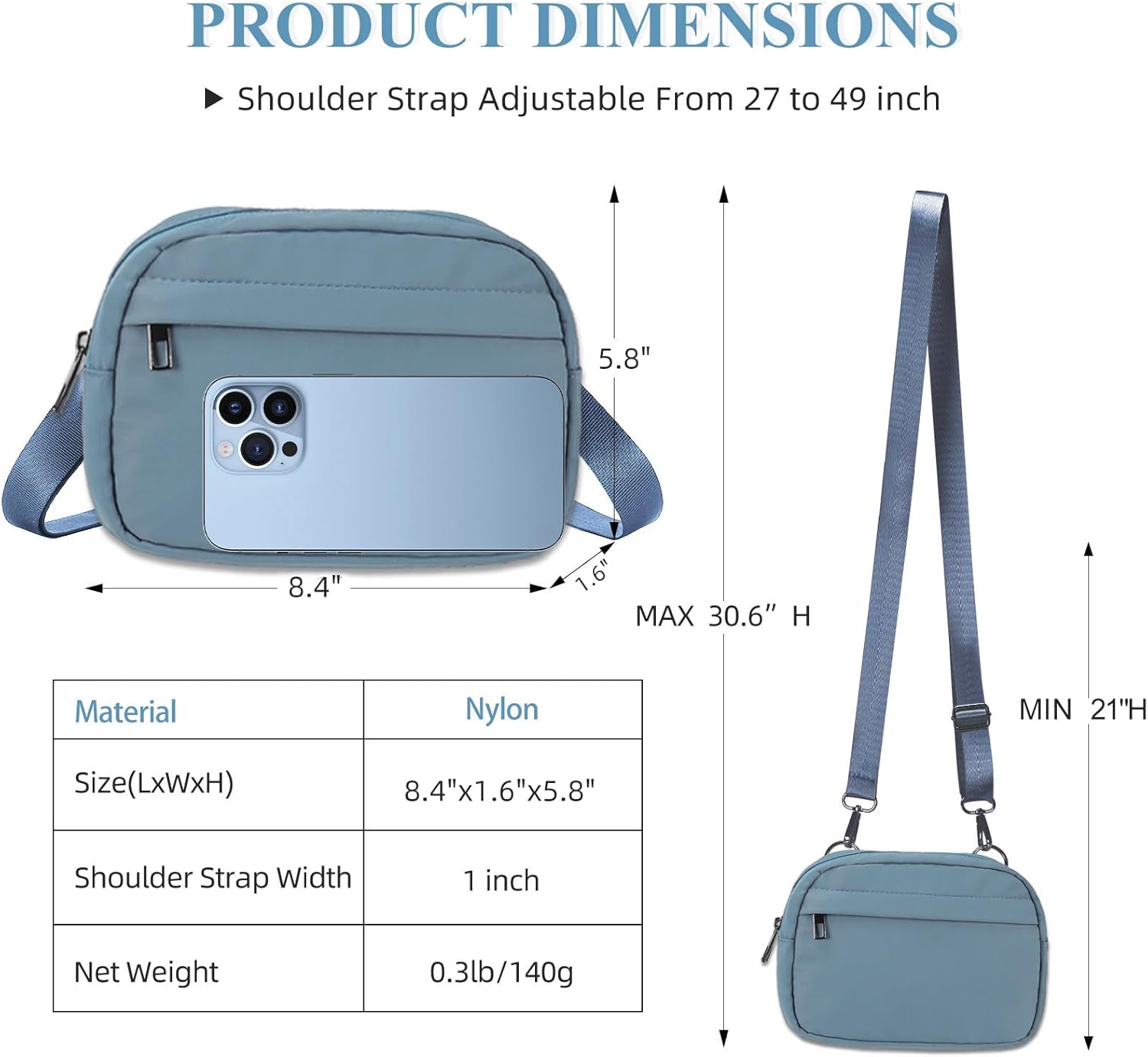 MAXTOP Small Crossbody Bags for Women Belt Bag Fanny Pack with Adjustable Strap - Image 5