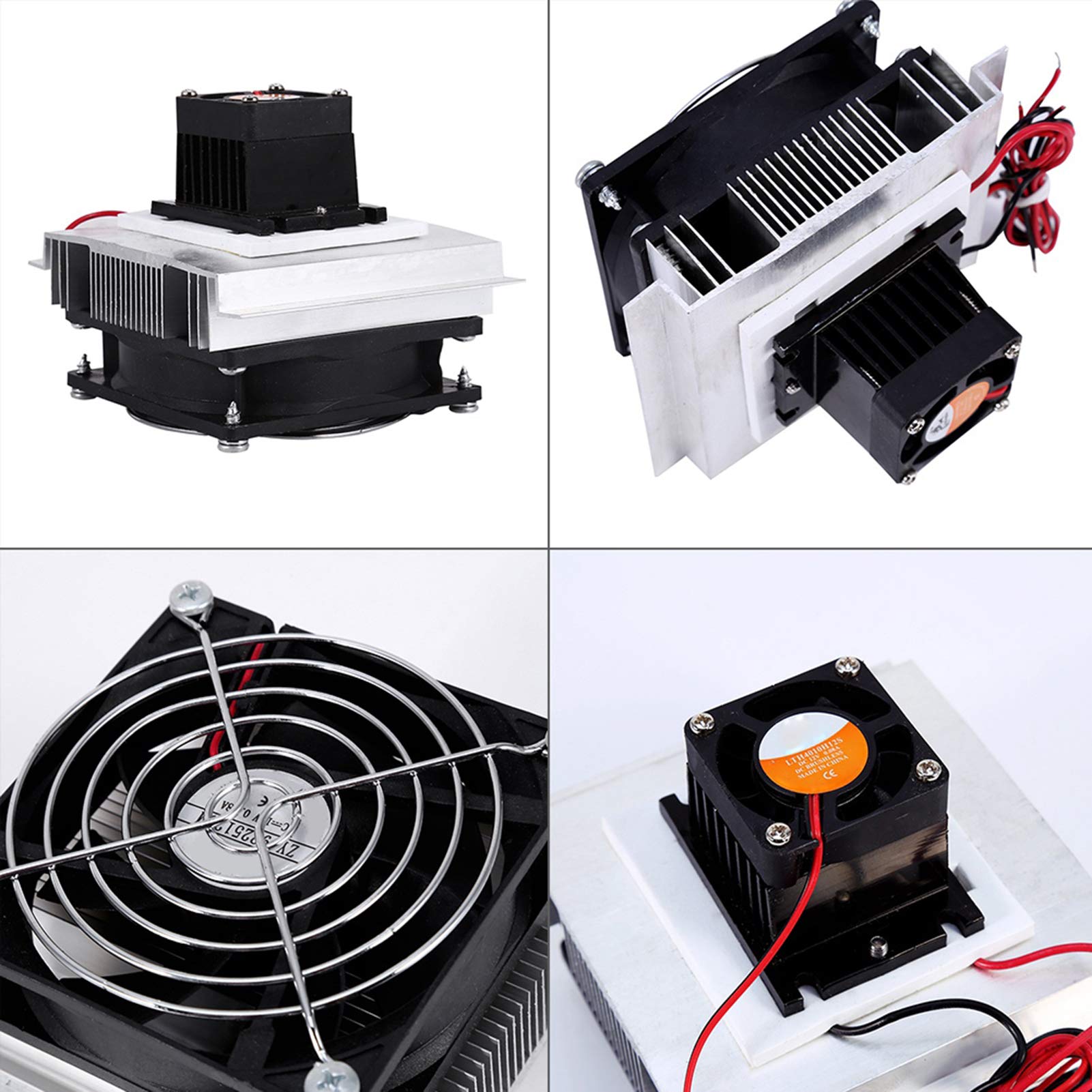 Akozon Peltier termoeléctrico Kit de de refrigeración de semiconductores de refrigeración Kit de ventilador de bricolaje Enfriador necesita 12V DC 6A Power