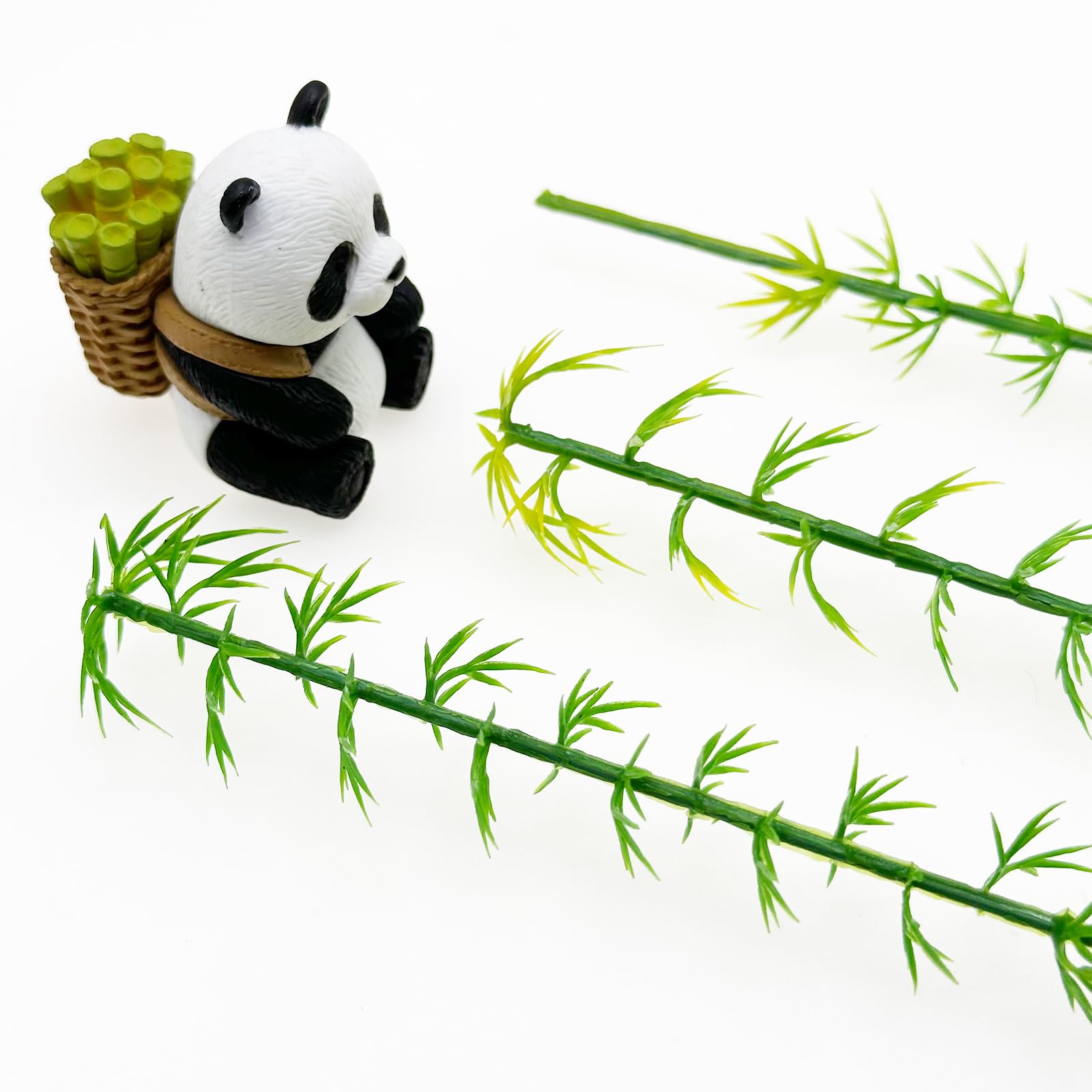 Attuslla Model Miniature Bamboo Trees, Green Plastic Bamboo Trees for Building Model, Home Miniature Landscape Landform Diorama Project, 50 PCS, 15cm - Image 3