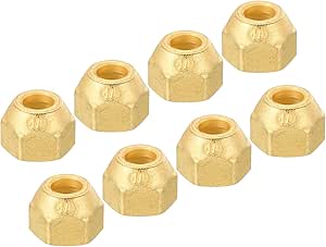 PATIKIL Messing Rohrverbinder 1/4 SAE - 8er Set Für Hydraulik & Klimaanlagen
