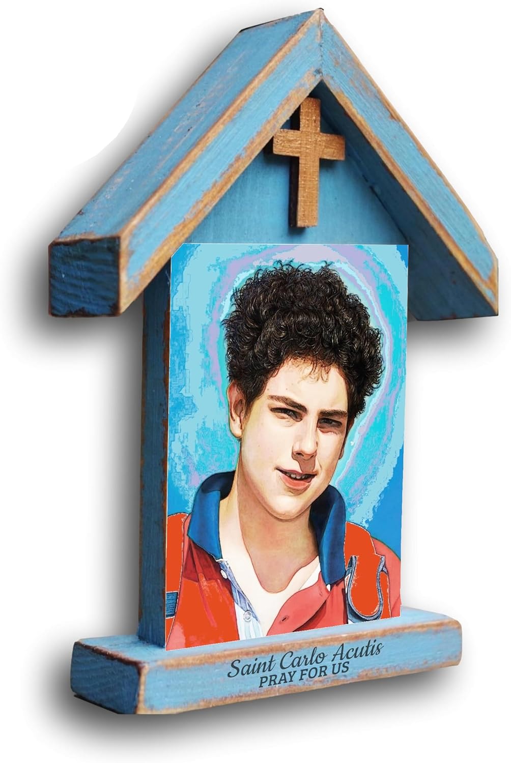 HABAKUK Art Carlo Acutis, Saint Carlo Acutis, St Carlos Acutis, religious decor, personalized religious, christian home, christian men (MEDIUM: 6.7 x 4.3 in (17x11 cm))