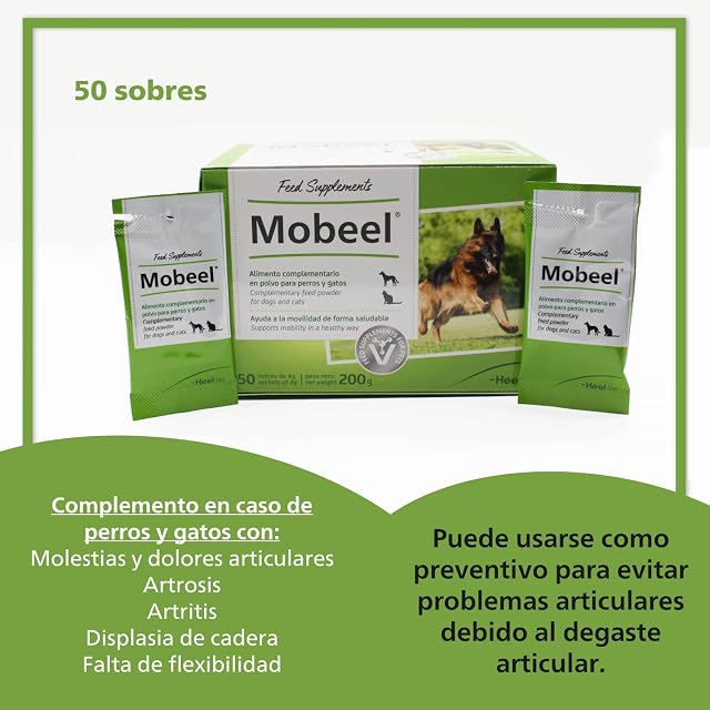 Foto 2 de 7 de Heel Mobeel Articulaciones de Perros y Gatos 50 Sobres Condroitín Sulfato, Mejillón de Concha Verde, Ovopet