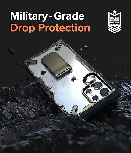 Miniatura 8 de Ringke Fusion-X - Funda compatible con Samsung Galaxy S22 Ultra 5G (2022), soporte transparente a prueba de golpes, funda protectora lateral