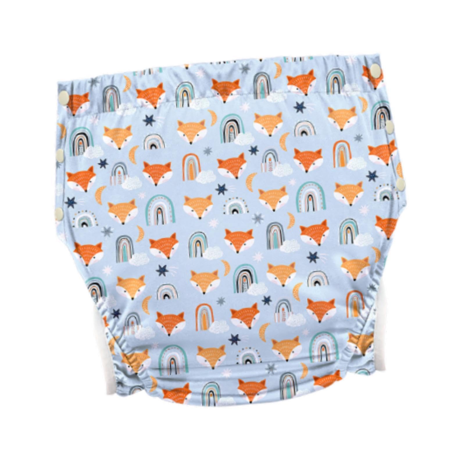 Generic Couche lavable en tissu pour adultes, couvre-couche à poche pour Incontinence, slip Anti-fuite pour hommes, Renard Xxl