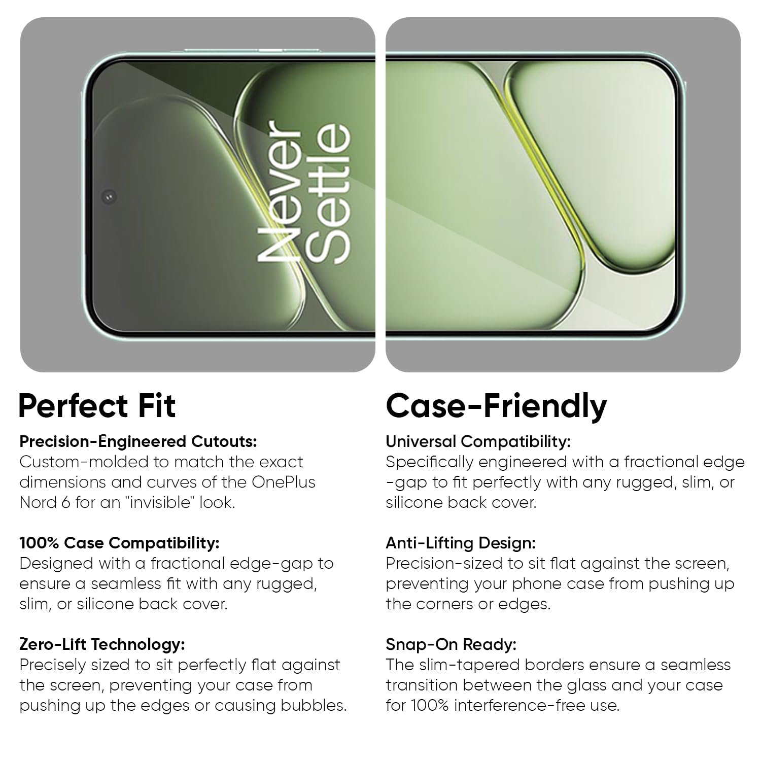 POPIO Military-Grade Gorilla Tempered Glass for OnePlus Nord 6 / OnePlus Nord CE6 | 9H Hardness, Edge-to-Edge, Bubble-Free — Amazon image 3