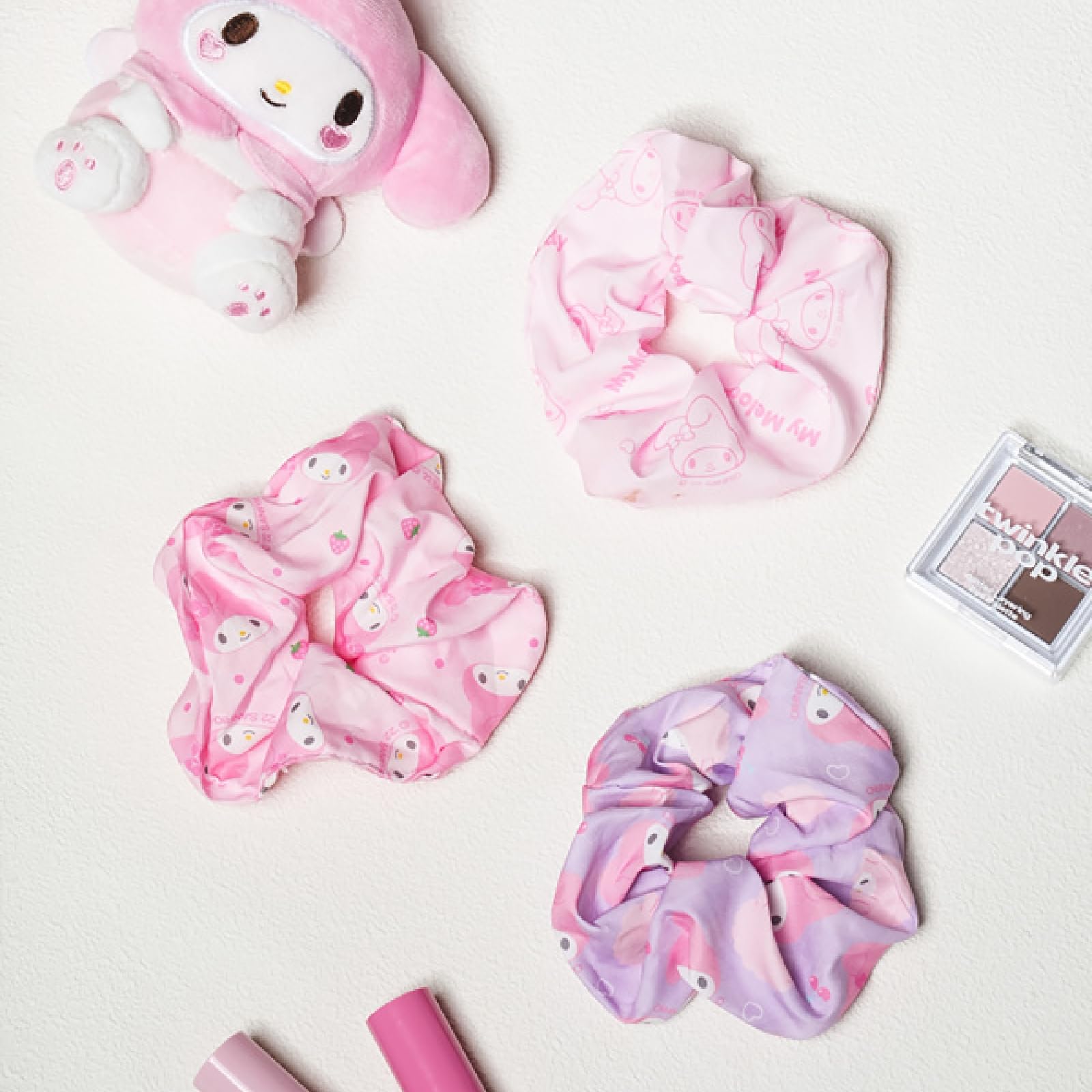 Amazon.com : My Melody Scrunchies 3-Pack - Cute Hair Ties  display picture 2