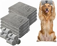 SnifitPetProducts Large Microfiber Dog Towel 60x100cm - Super Absorbent Quick Dry for Dogs Cats Grooming Gray