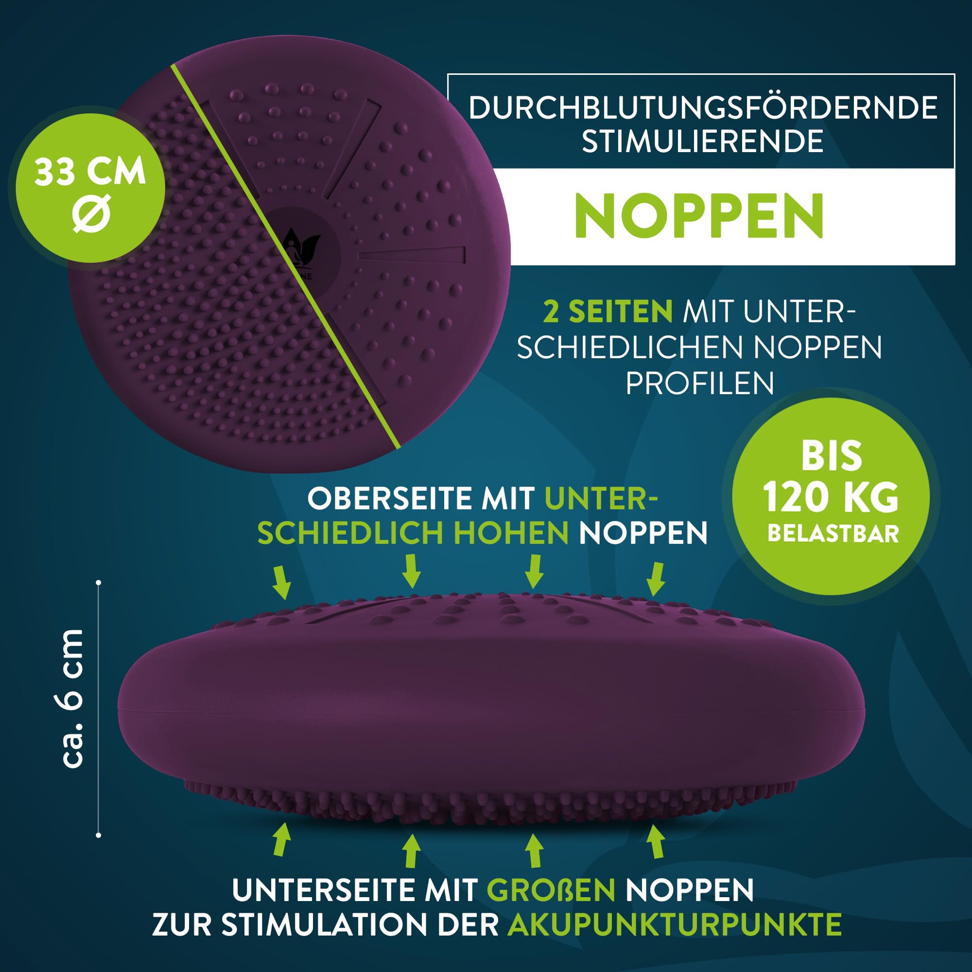 Coussin Equilibre De Siège à Balle Avec Pompe, Diamètre De 34