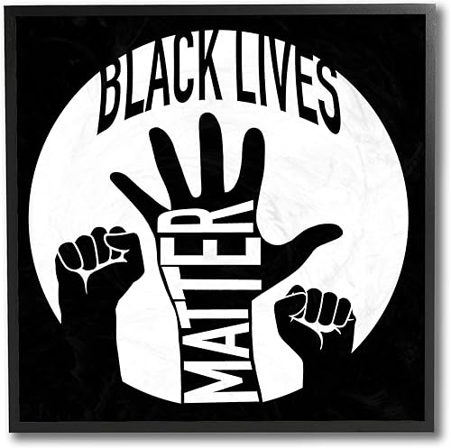 Miniatura 1 de Stupell Industries Black Lives Matter Phrase United - Arte de pared enmarcado con diseño de Marcus Prime, 12 x 12 pulgadas