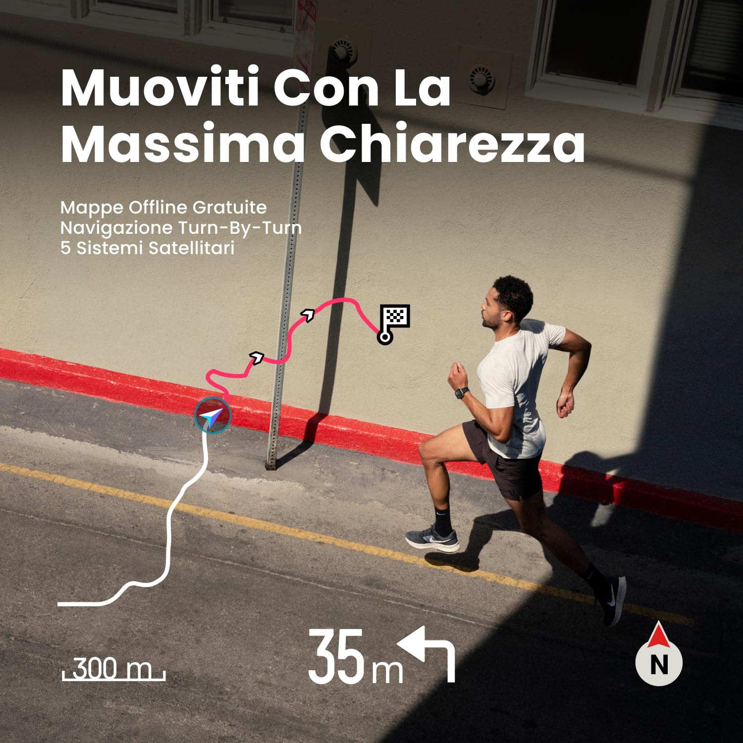 Amazfit Bip Max 50mm Smartwatch, Display AMOLED da 2.07", Autonomia fino a 20GG, GPS, 4GB, Mappe Offline, Fitness Tracker, Hybrid Training, 150+ Modalità Sportive, HYROX, 5 ATM per Android e iPhone