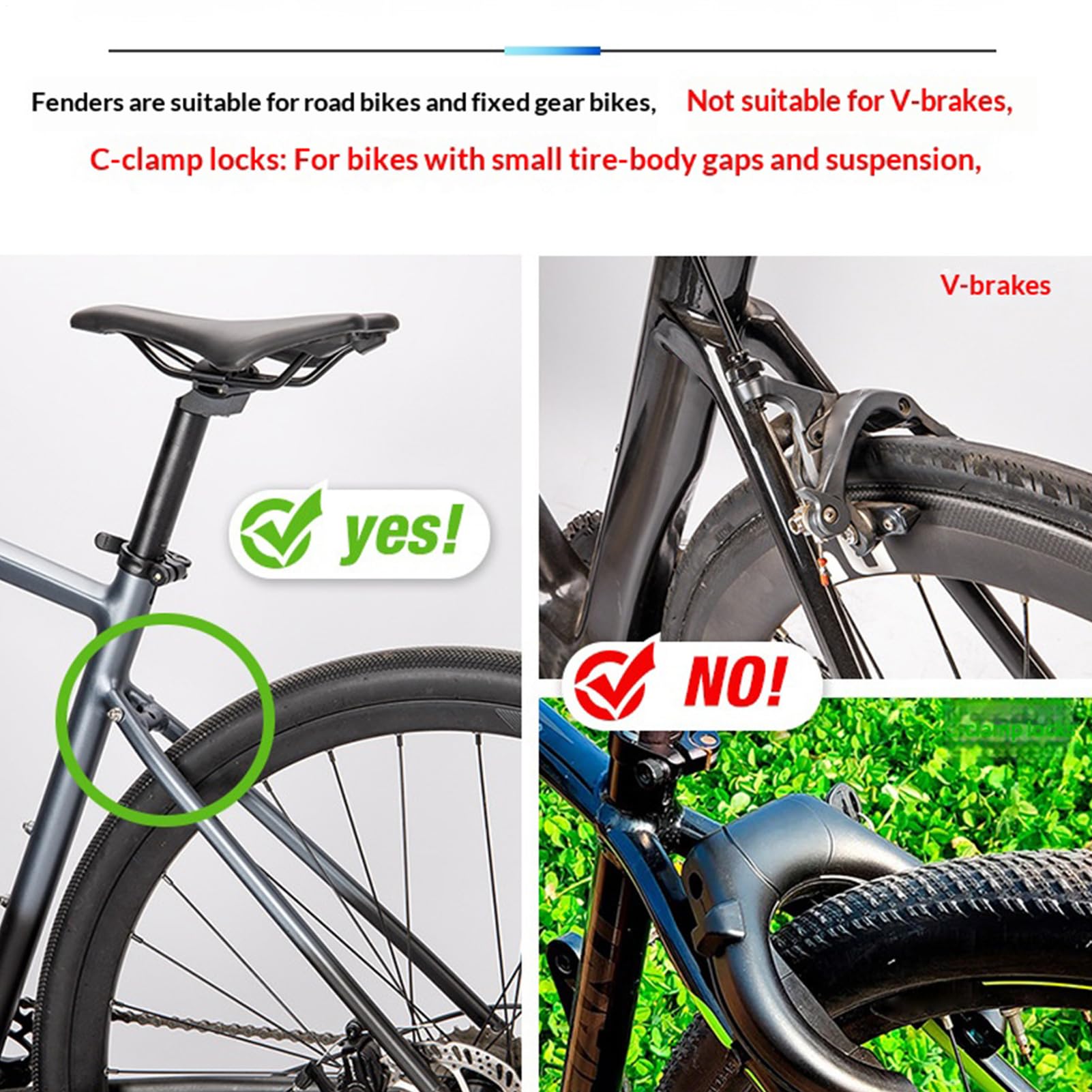 Parafango per bicicletta - Paraspruzzi personalizzabile, parafango anteriore e posteriore | per ciclismo pendolarismo ricreativo ciclismo guida meteo