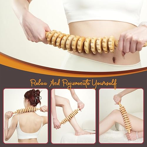 Miniatura 2 de Herramientas de masaje de terapia de madera para esculpir el cuerpo, masajeador de drenaje linfático, lanzador de fascia de madera curvada,