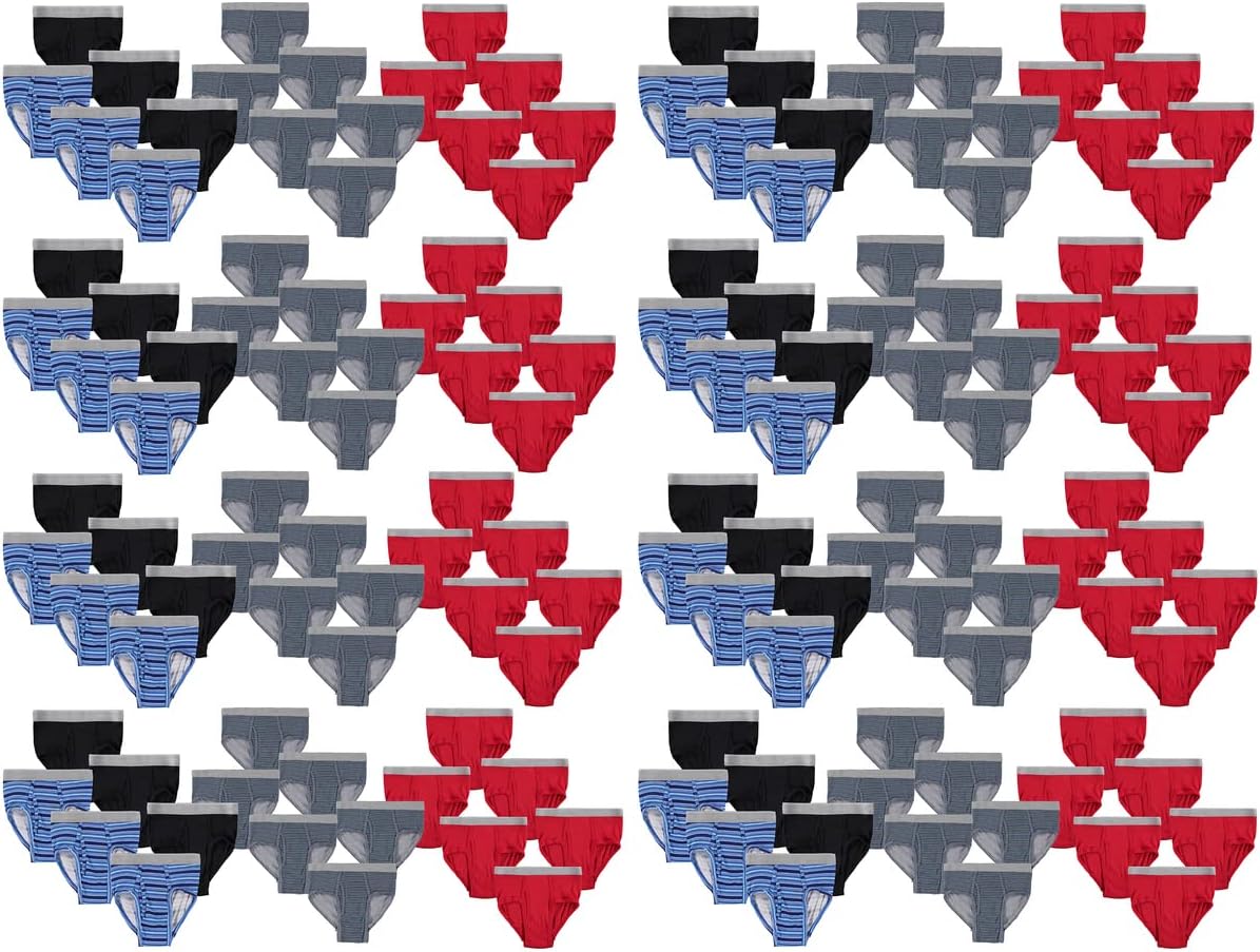 BILLIONHATS Boys Cotton Underwear Briefs, Patterned Underpants Children, Assorted Sizes S-XL, Charity Donation
