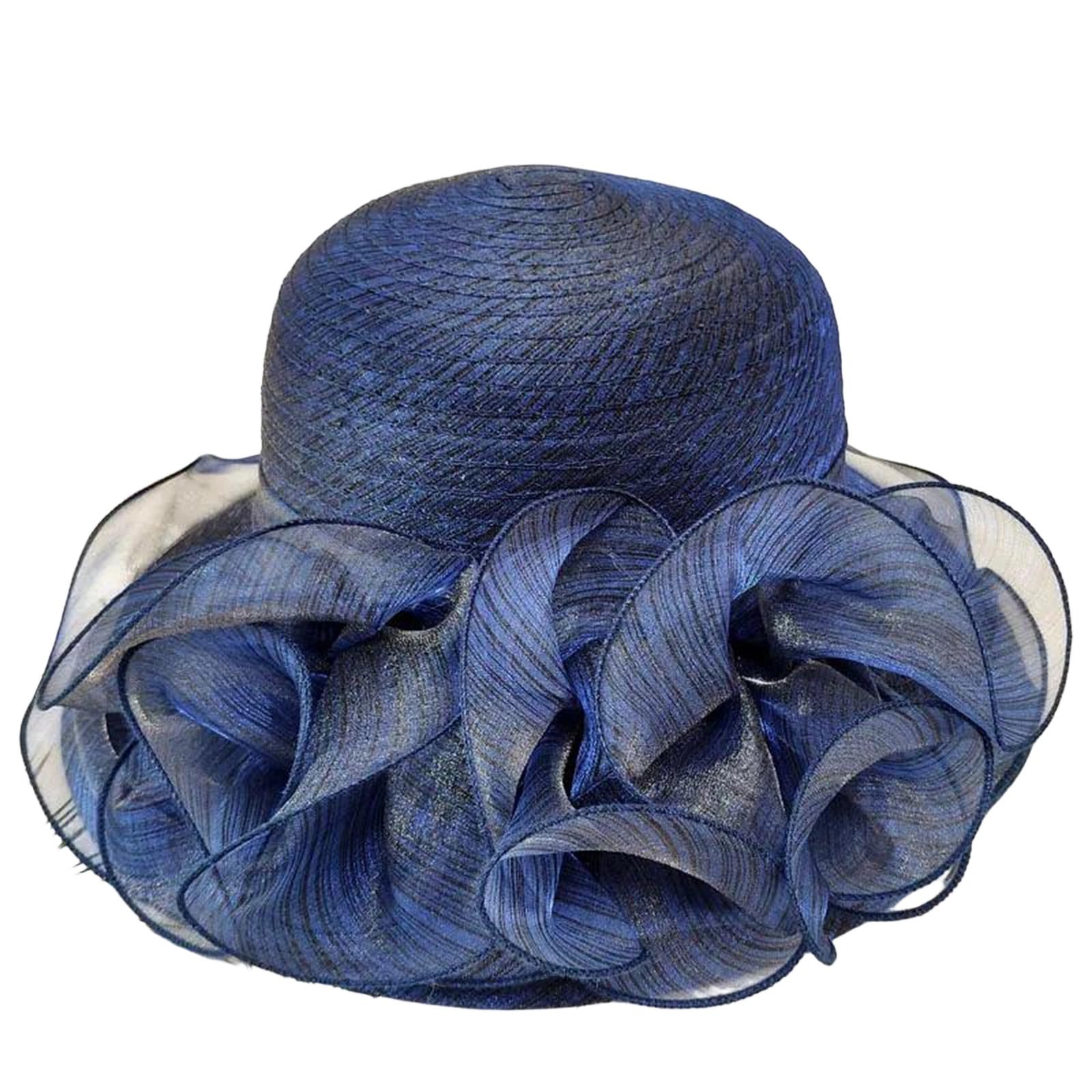 EYRMQWJPC Wide Brim Sun Hat, Women's Straw Sun Hat Wide Brim Protection Multicolor(2)