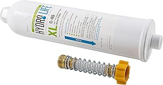 Hydro Life Camco 52702 Hydrokultur C-85 XL Inline-Schlauchfilter mit flexiblem Schlauchschutz - fördert gesundes Pflanzenwachstum - reduziert Chlor und andere Verunreinigungen, weiß