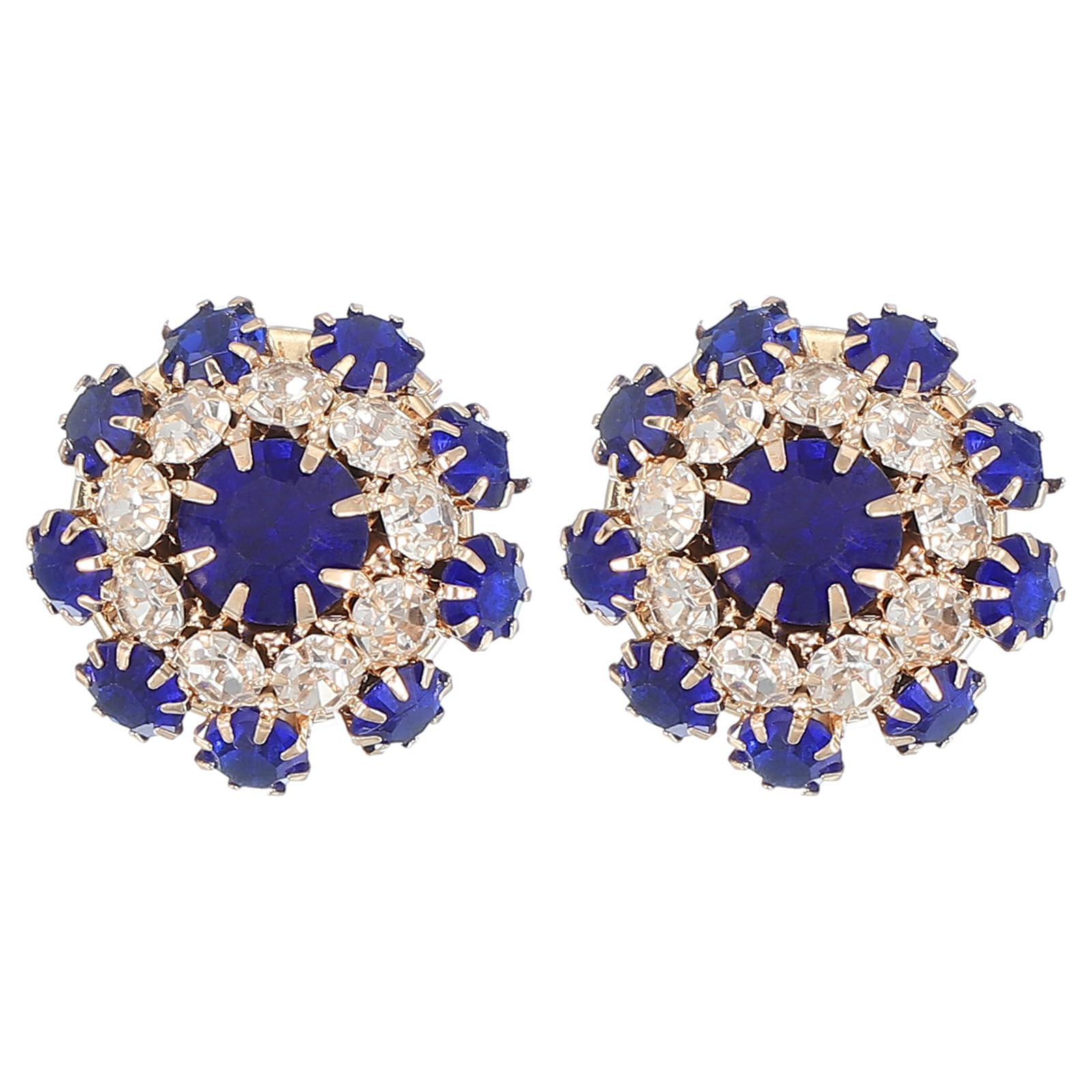 PATIKIL Button Covers for Women, 2 Pcs Rhinestone Button Cover Crystal Cuff Links Cufflinks for Men Shirts Blouses Sleeve Dress Tuxedo Business,