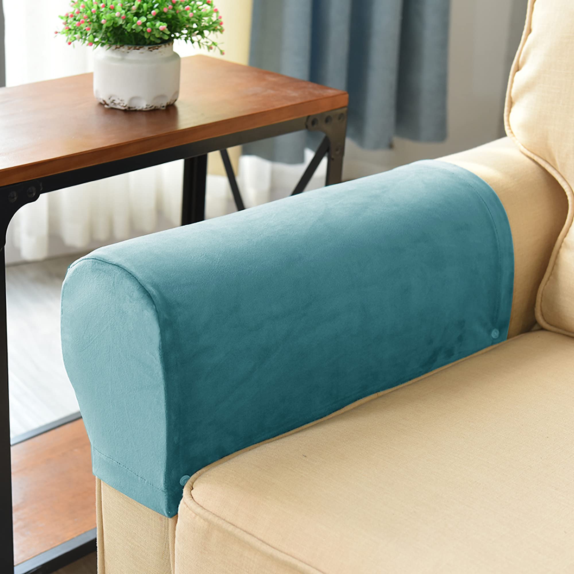 Fundas protectoras para muebles para evitar manchas en reposabrazos de sillones y sofás