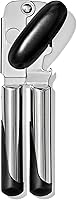 OXO Steel Manual Can Opener with Built-in Bottle Opener - Ergonomic Cushioned Handles, Sharp Blades, Easy-Turn Knob
