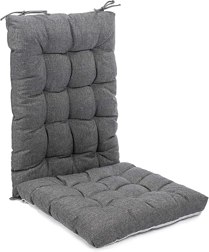 Juego de cojines para silla mecedora, cómodas almohadillas de asiento con respaldo antideslizante y parte inferior de asiento para porche,