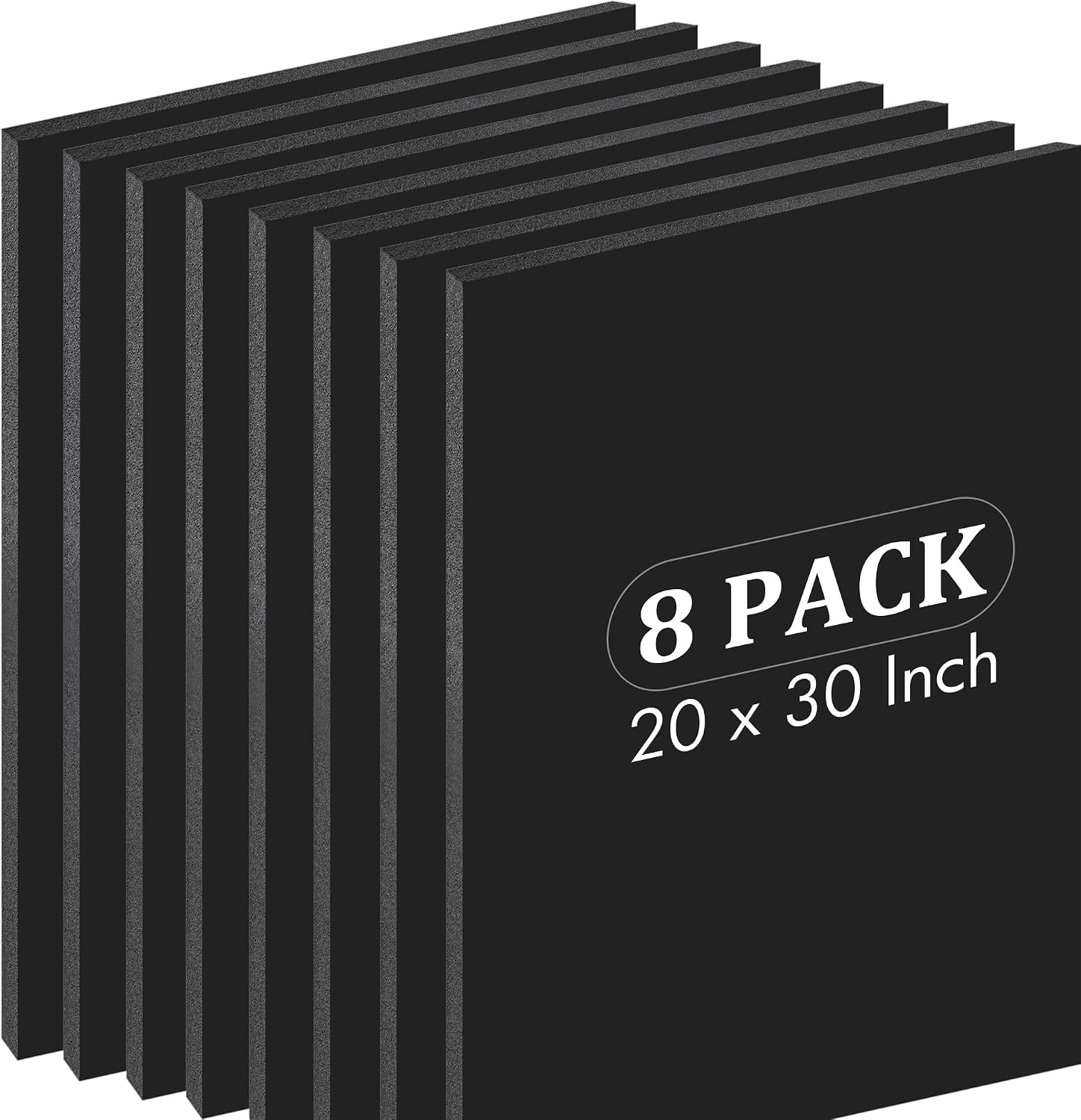Elcoho 8 Pack Black Foam Board 24 x 36 Inch Thick Foam Core Board for Projects, Double-Sided Acid-Free Foam Poster Boards for Graduation DIY, Painting, Displaying, School and Craft Projects