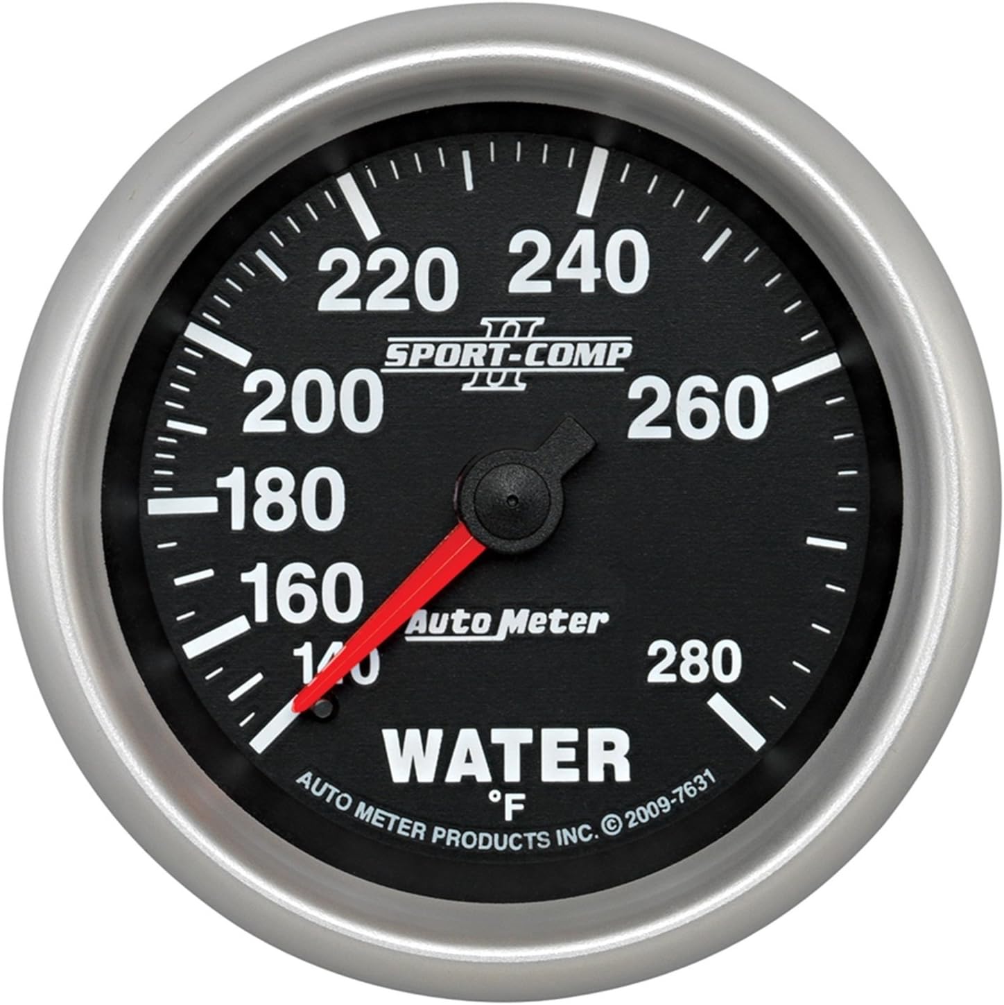 Auto Meter 7631 Sport-Comp II 2-5/8" 140-280 Degree F Mechanical Water Temperature Gauge
