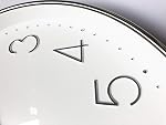 Tosnail 12 Inches ronde Silent Non Ticking Quartz Horloge murale - Élégant cadre en argent