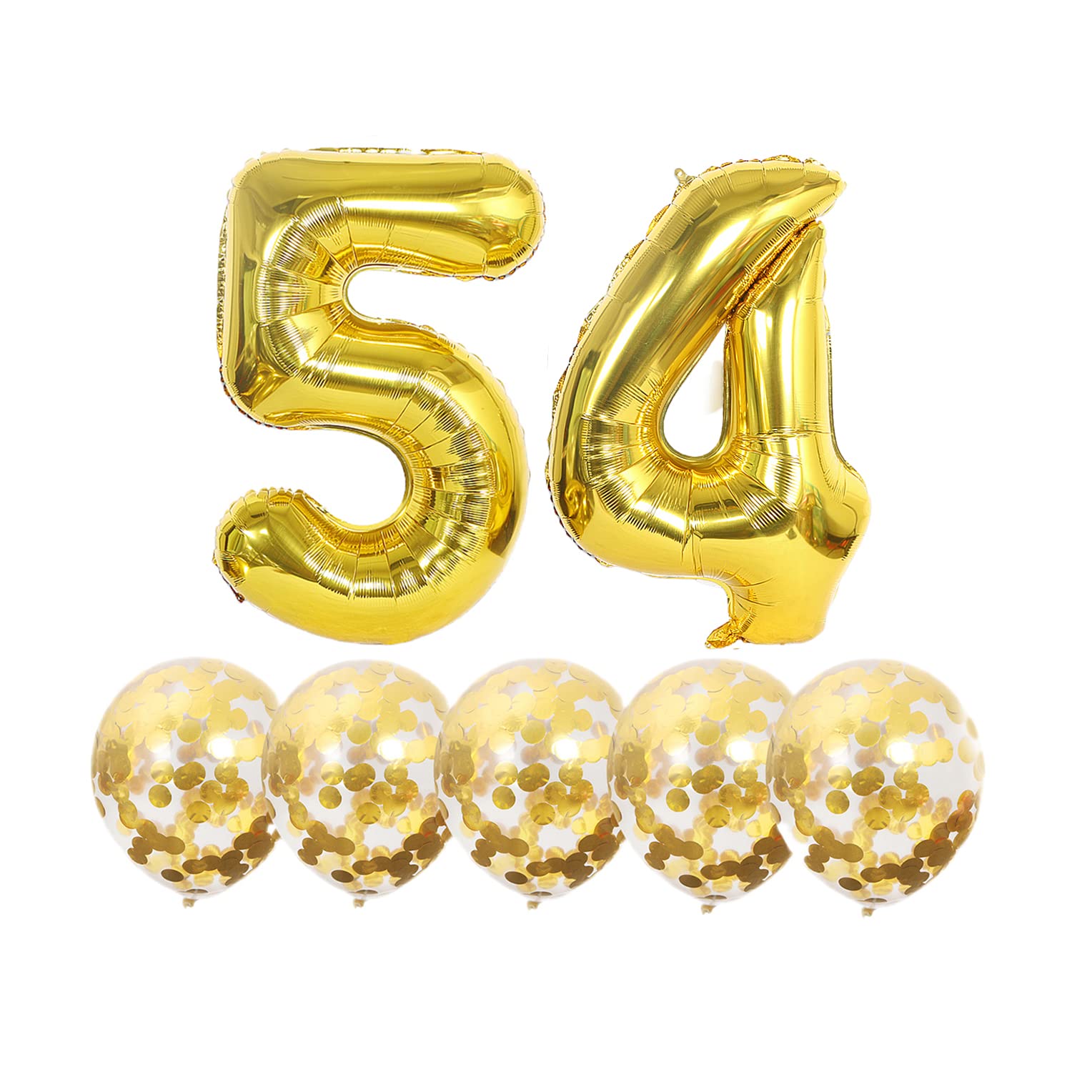 Balloons 54th Birthday Gold Balloon Number 54 Foil Balloon, Decoration 54th Birthday Girl, Giant Number Balloon 40 Inch for Birthday, Anniversary, Wedding Party Decoration