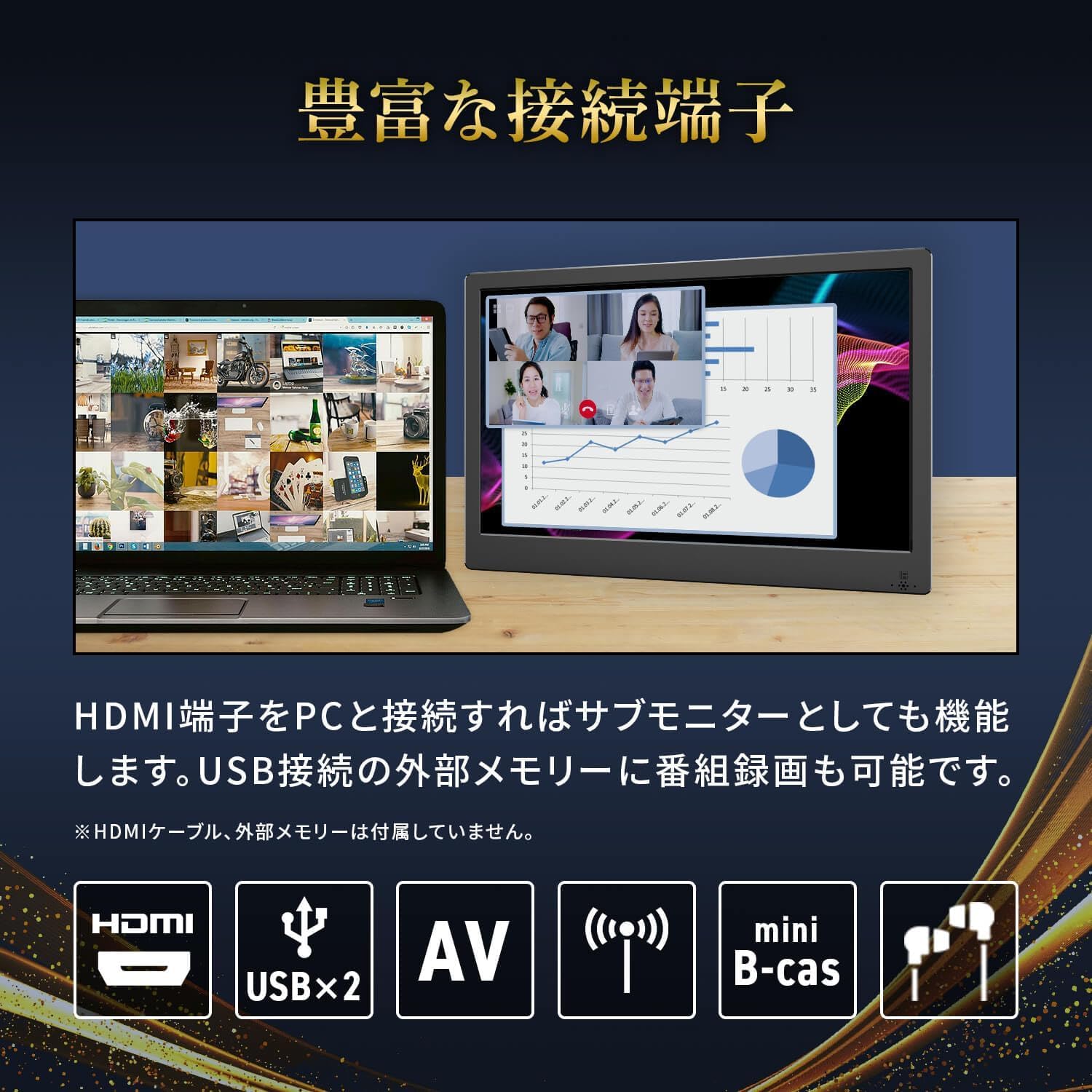 Amazon | [大阪Deco] 録画機能付き ポータブルTV 14.1インチ [3way
