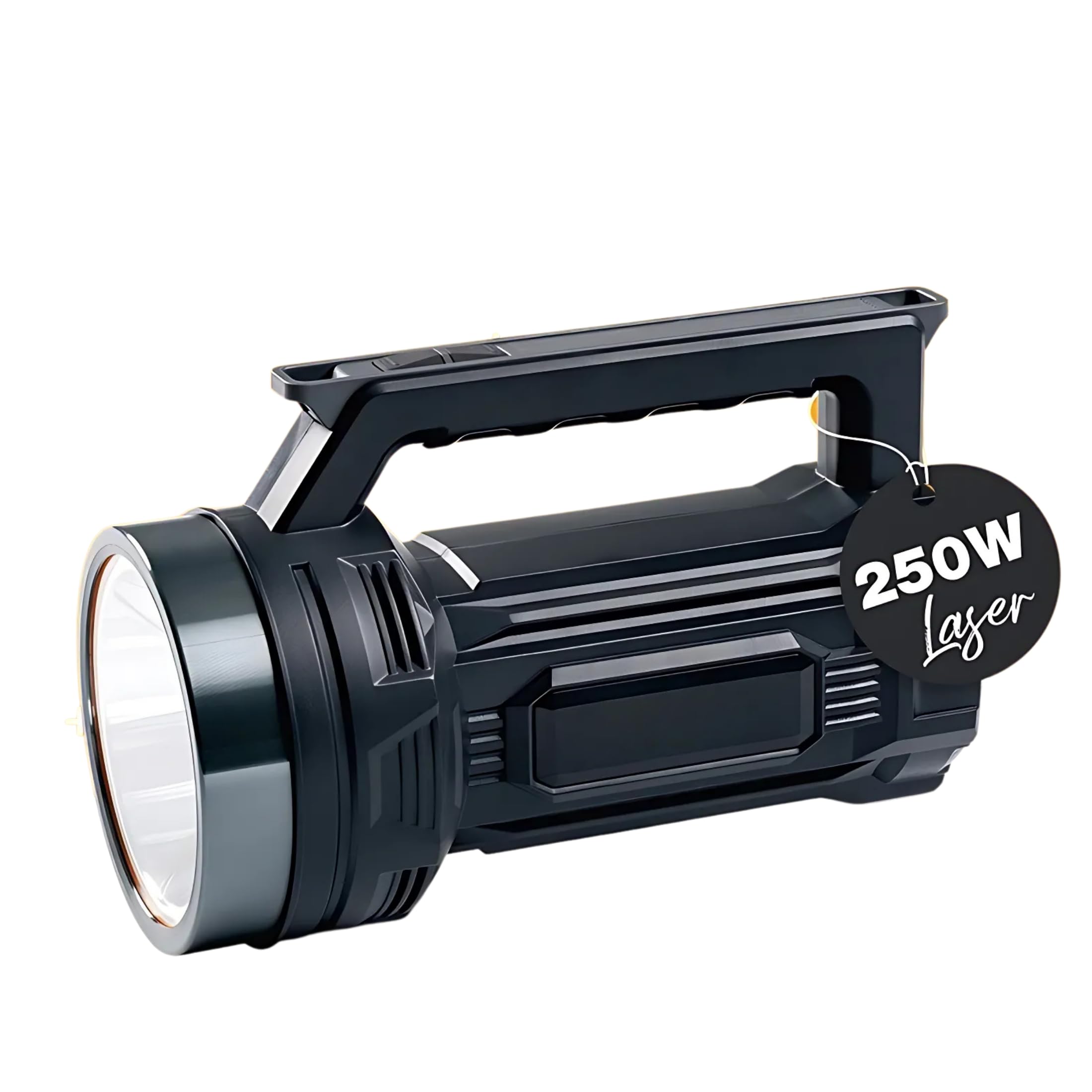 Drumstone (Special 𝟭𝟱 𝗬𝗲𝗮𝗿𝘀 𝗪𝗮𝗿𝗿𝗮𝗻𝘁𝘆 250W Super Beam Rechargeable Torch with Laser, DC Adapter, Long-Range Lighting for Outdoor Use-image-11