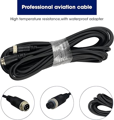 Miniatura 6 de Manija de puerta trasera con cámara de respaldo de visión trasera de repuesto para Ford F150 (2005-2014), F250F350F450F550 (2008-2016), conector RCA