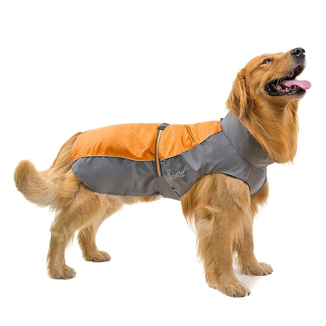 Ranphy Impermeable para Perros Tiras Reflectivas Chubasquero Transpirable Ropa Seguras Jacket Abrigo Chaqueta…